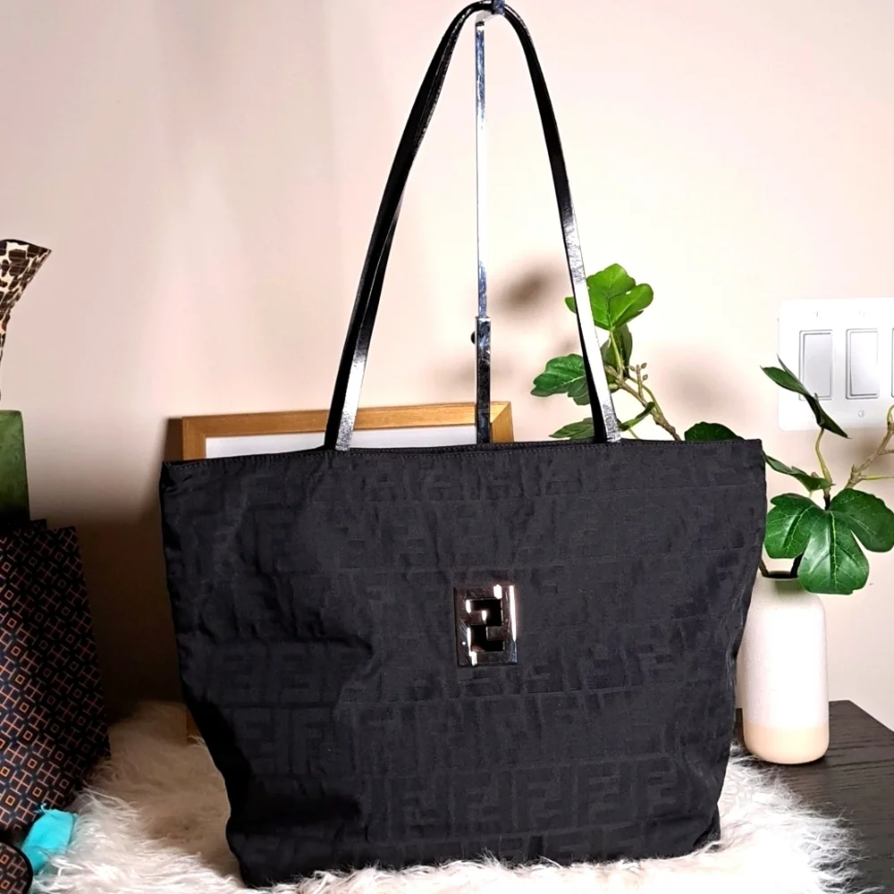 Fendi Monogram Zucca Shopper Tote  EUC - Picture 3 of 15